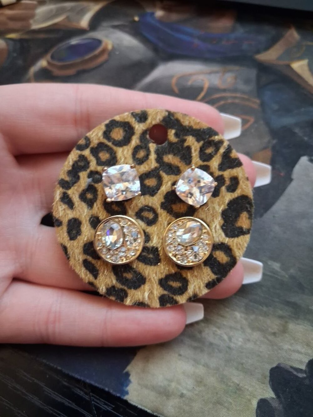 Sparkly stud earrings